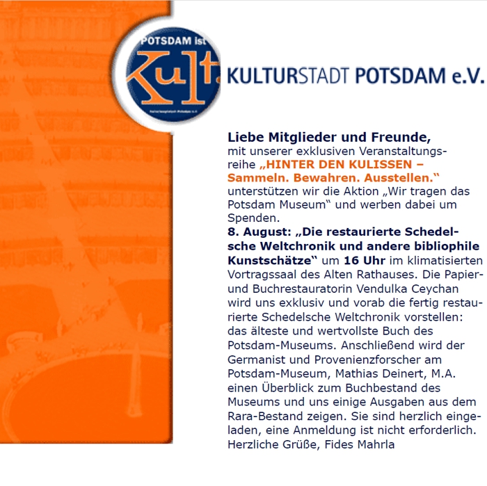 Hinter den Kulissen 2013